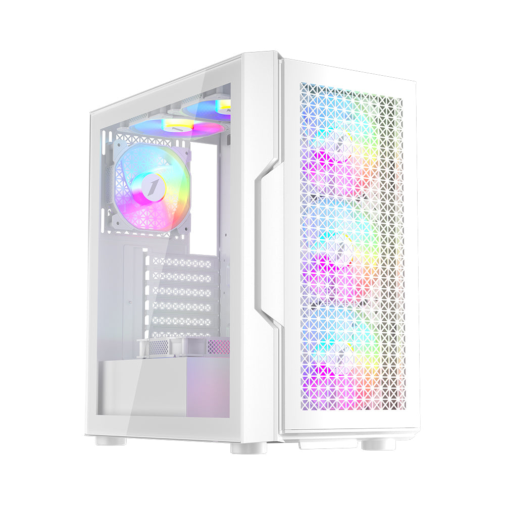 1st player Casing T7 ARGB Mid-Tower ATX White 4 Pre installed Fan 1st player Casing T7 ARGB Mid-Tower ATX White 4 Pre installed Fan